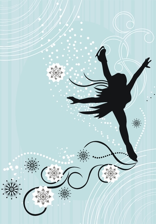 figure skatingのイラスト素材