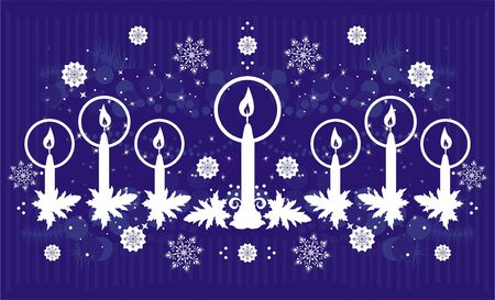 christmas background with candles のイラスト素材