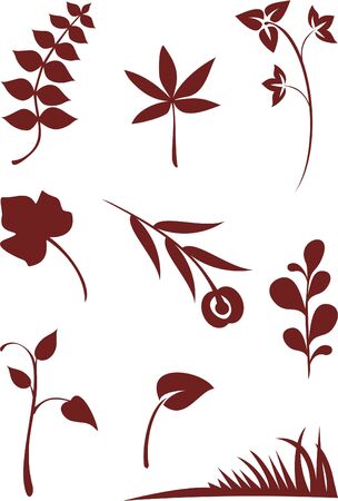 leaves setのイラスト素材