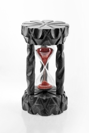 Antique wooden hourglass 