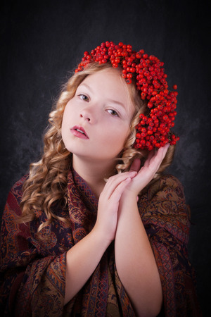 Beautiful girl with diadem from  Rowan Berriesの写真素材