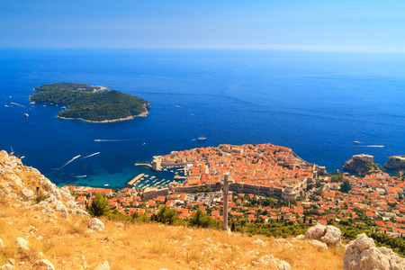 Beautiful view of Dubrovnik, Croatia from cableway stationの写真素材