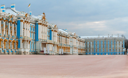 Catherine Palace in the park Tsarskoye Selo, Russiaのeditorial素材