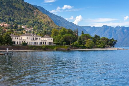 View of Como Lake, Lombardy, Italyの写真素材