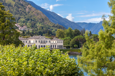 View of Como Lake, Lombardy, Italyの写真素材