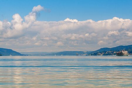 View of Constance Lake, and alpsの写真素材