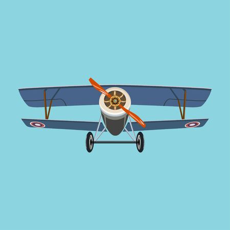 Steampunk style vintage airplane retro aviationのイラスト素材