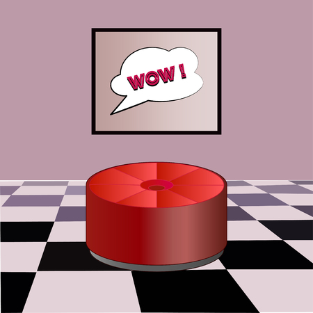 living room in pop art styleのイラスト素材
