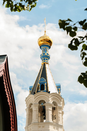 The orthodox church St. Peter and Paul in Carlsbad - Czech Republicの写真素材