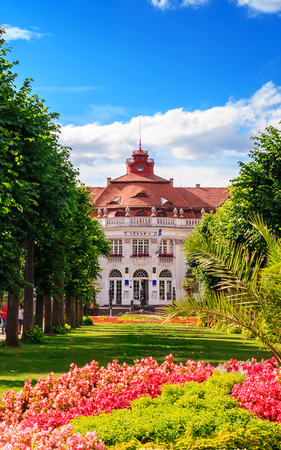 KARLOVY VARY, CZECH REPUBLIC - JULY 23, 2017: Romantic architecture of Bohemia, Karlovy Vary, Czech Republic. the famous spa city in the Czech Republicのeditorial素材