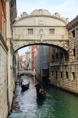 VENICE, ITALY - JANUARY 06, 2018: View on the Famous Bridge of Sighs, during winter days, Venice, Italyのeditorial素材