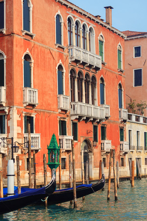 VENICE, ITALY - JANUARY 06, 2018: View on the historic buildings along the Grand Canal during winter days, Venice, Italyのeditorial素材