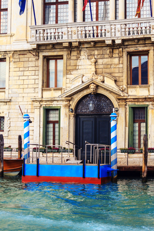 VENICE, ITALY - JANUARY 06, 2018: View on the historic buildings along the Grand Canal during winter days, Venice, Italyのeditorial素材