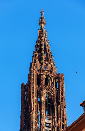 Famous Cathedrale Notre Dame de Strasbourg, Alsace, France.の写真素材