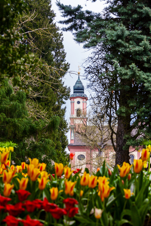Tower of Saint Marien Church on Island Mainau, Germany
