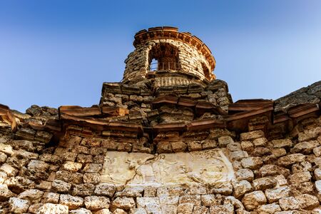 Schwetzingen, Germany - APRIL 19, 2019: Ruins of the temple of Mercury, park Schwetzingen, Germanyのeditorial素材
