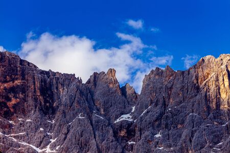 The Pale of San Martino group summer view from San Martino di Castrozza, Dolomites. Italyの写真素材