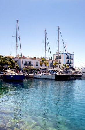 PUERTO DE MOGAN, GRAN CANARIA, SPAIN - SEPTEMBER 25, 2019: Puerto de Mogan a small fishing port in Gran Canaria Spainのeditorial素材