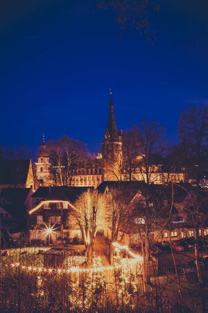 ERBACH, GERMANY - DECEMBER 10, 2019: Medieval german town Erbach im Odenwald, Hessen, Germany.のeditorial素材