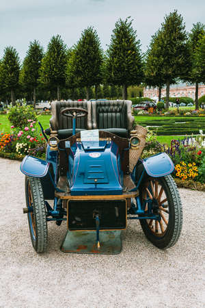 GERMANY, SCHWETZINGEN - SEPTEMBER 06, 2020: Classic car festival. Concours d'Elegance Automobile - CLASSIC-GALA in the Palace Garden of Schwetzingenのeditorial素材