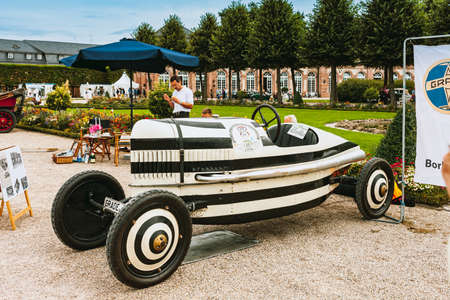 GERMANY, SCHWETZINGEN - SEPTEMBER 06, 2020: Classic car festival. Concours d'Elegance Automobile - CLASSIC-GALA in the Palace Garden of Schwetzingenのeditorial素材