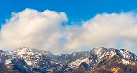 Lanscape of Nyoho mountain snow mountain in Nikko city Tochigi prefecture Japan.
