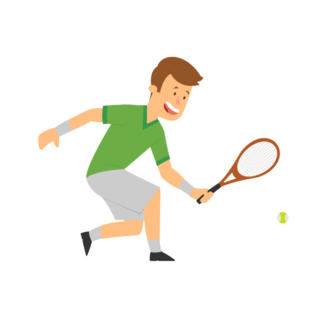 player in tennis. vector isolated illustration.のイラスト素材