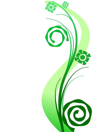 Green abstract floral background and a place for your textのイラスト素材