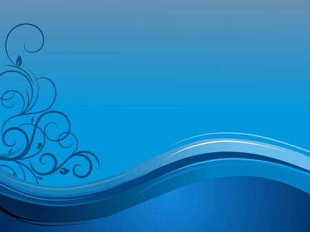 Blue swirls designのイラスト素材