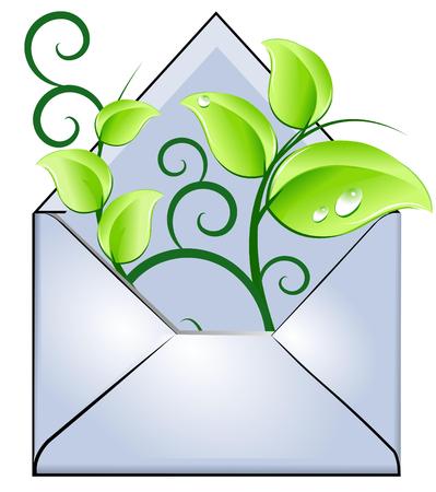 Ecology messageのイラスト素材