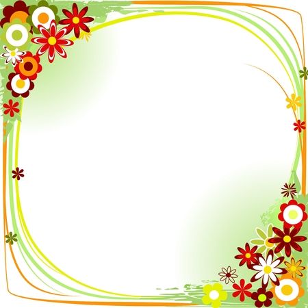 Floral borderのイラスト素材