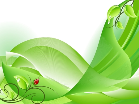 Abstract fresh green background with flower budのイラスト素材