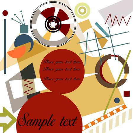 Abstract geometrical background; Master Kandinsky styleのイラスト素材