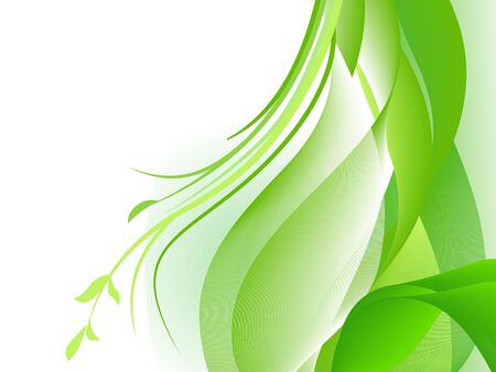 Green abstract design with plantsのイラスト素材