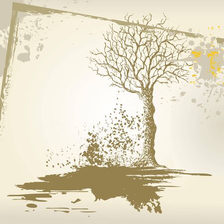 Grunge landscape background のイラスト素材