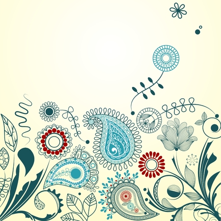 Oriental garden backgroundのイラスト素材