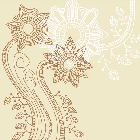 Decorative floral backgroundのイラスト素材