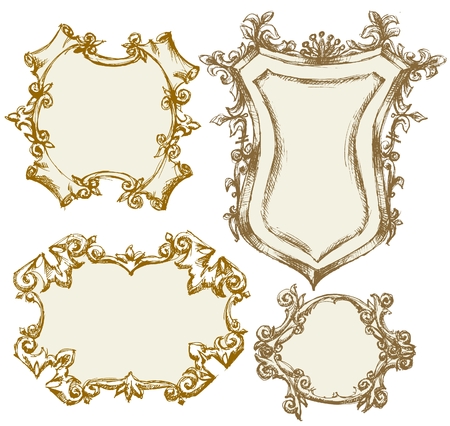 Vintage framesのイラスト素材