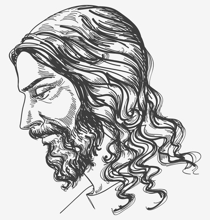 Jesus' gentle sightのイラスト素材