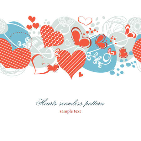 Hearts seamless patternのイラスト素材