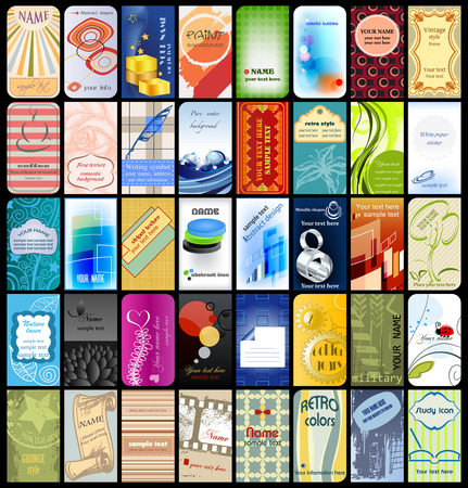 40 business cards collectionのイラスト素材
