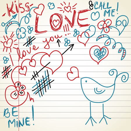 Love doodlesのイラスト素材