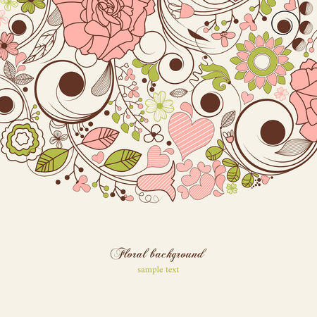 Festive floral background のイラスト素材