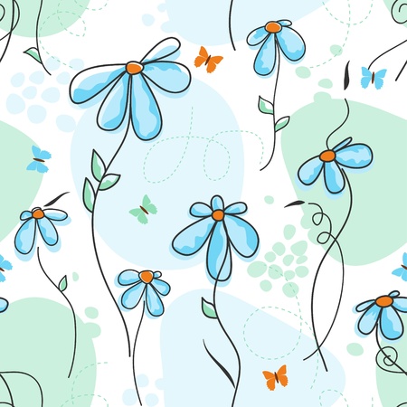 Cute nature seamless pattern のイラスト素材