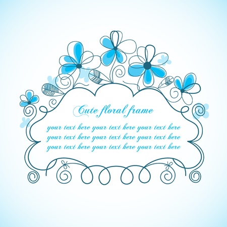 Vector floral frameのイラスト素材