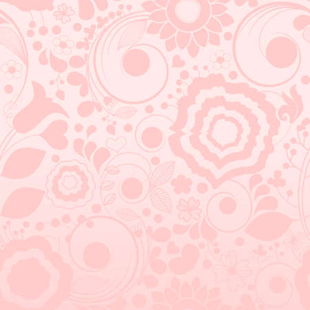 Pink floral seamless background (curtain effect) のイラスト素材