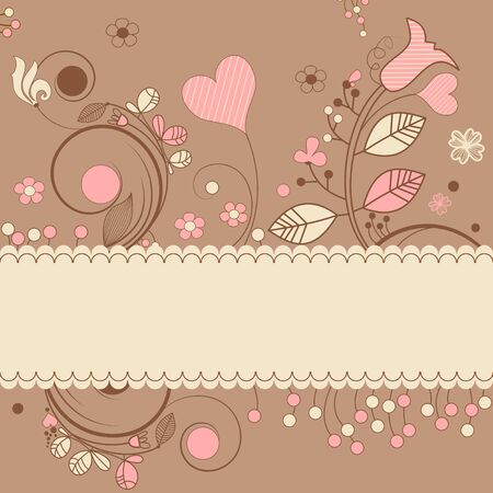 Romantic gift card のイラスト素材