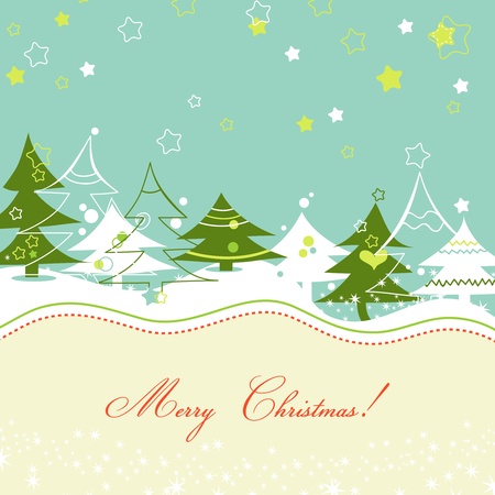 Christmas trees のイラスト素材