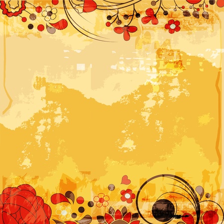 Vintage floral background のイラスト素材