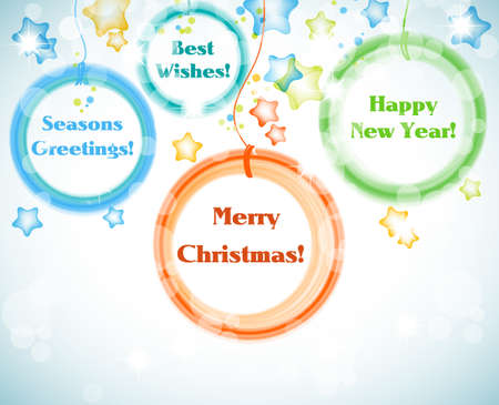 Christmas decorations with space for textのイラスト素材